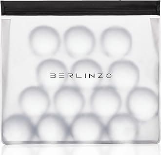 BERLINZO Large Reusable Ice Storage Bag - Freezer Safe Leak Proof Silicone and Plastic-Free Lunch Bag for Ice and Food Storage - BPA-Free XL Size