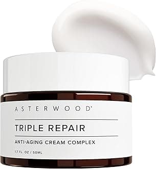 Asterwood Matrixyl 3000, Argireline Peptide, Vitamin C Cream - Triple Repair - with Hyaluronic Acid - Anti-Aging, Wrinkle Reducing, Hydrating - Fragrance-Free - 1.7 Fl Oz