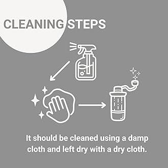 LaModaHome Silver Manual Hand Grinder Mill for Turkish Greek Arabic Coffee Beans & Spice Pepper Salt, Brass