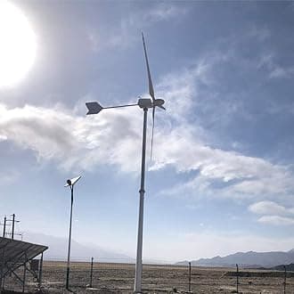 5000W 48V AC Horizontal Wind Turbine 5KW Wind Power Generator Kits 3 Blades 1.6M On Grid/Off Grid Wind Turbines Windmill High Efficiency for Home Industrial Marine RV Farm (No Pole)