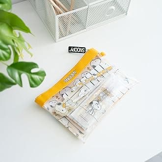 Grupo Erik Snoopy Stationery Set | Pencil Case With A6 Notebooks, Highlighters, Sticky Notes, Paper Clips, Stickers, Pen, Pencil | Snoopy Merchandise and Gifts