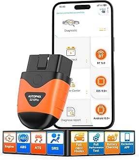 AUTOPHIX Bluetooth OBD2 Scanner, 3210 PRO Car Scan Tool Check Engine ABS SRS Transmission Wireless Code Reader Auto Car Diagnostic Scanner with Battery Test Exclusive APP for iPhone, iPad & Android