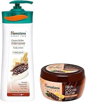 Himalaya Rich Cocoa Butter Body Cream, 200ml & Herbals Cocoa Butter Intensive Body Lotion, 400ml