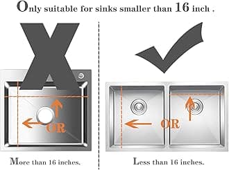 Over the Sink Colander Expandable Stainless Steel Strainer Basket for Kitchen Sink Rinse Veggies and Fruits,Drain Pasta and Small Dishes (Large)