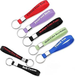 Custom Keychains Silicone Bulk Personalized Customized Text Keyrings for Events,Company,Motivation Customizable