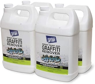 Motsenbocker's Lift Off 41201-4PK Spray Paint and Graffiti Remover – Removes Spray Paint, Acrylic, and Enamel – Safe for Wood, Metal, Concrete, Plastic – Water-Based Formula – 1 Gallon (Pack of 4)