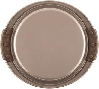 Anolon Advanced Nonstick Bakeware Round Layer Cake Pan Set with Silicone Grips, 2 Piece, Bronze