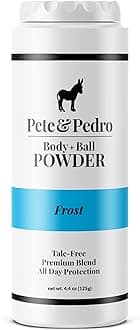 Pete & Pedro BODY & BALLS POWDER (FROST - COOLING SENSATION) Talc-Free Ball Powder for Men | Helps With Odor & Absorbs Moisture & Sweat | Deodorant Hygiene For Groin | As Seen on Shark Tank, 4.4 oz.