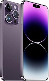 A14 Pro Max Cell Phone, 5G Unlocked Smartphone 6GB+256GB Smartphone Android 13, 6000mAh Battery, 6.82" FHD+ Display 120Hz 64MP Camera (Purple)