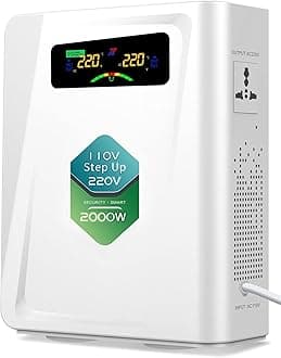 Step Up Transformer 110v to 220v 2000w Voltage Converter, 120v to 240v, No Noise, Suitable for Juicer, Chocolate Machine and Other Appliances, 20v Asian Euro Tools in USA