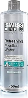 Swiss Image Essential Care Refreshing Micellar Water | Removes Makeup, Cleanses & Refreshes | Non-Greasy | For Face, Eyes & Lips | 400ml