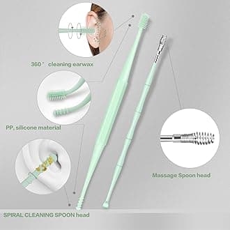 Ear Wax Removal Tools,9 Pack Ear Cleaning Tool,Ear Pick with 2 LED Lights,Built-in USB Ear Wax Remover for Kids and Adults