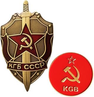 GuDeKe CCCP KGB Enamel PIns Badge Lot of 2 Lapel Backpacks