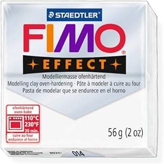 FIMO Effect Translucent (014) FIMO Effect Polymer Modelling Moulding Clay Block Oven Bake Colour 56g (Pack of 1)