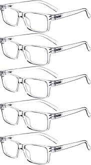 Eyekepper Vintage Reading Glasses for Men - 5 Pack Spring Hinges Classic Readers