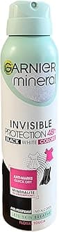 Garnier Mineral Invisible Black, White & Colours Deodorant Spray Pack of 6 x 150 ml