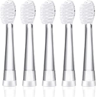 Kids Toothbrush Replacement Heads Compatible with Seago SG-513/SG-977/EK6, Compatible with Dada-Tech-BB1/977/K6,Compatible with Brush-Baby WildOnes/KIDZSONIC(18-36 Month)