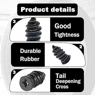 60Pcs Tire Repair Rubber Nail, Rubber Screw Tire Plugs Self-Service Vacuum Tire Repair Nail Kit Tires Quick Puncture Repair Tools for Auto Motorcycle, Truck, Tractor tire Puncture Repair