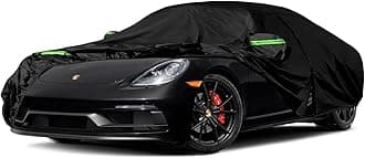 Waterproof Car Cover Replace for 1997-2025 Porsche 718 Boxster/Cayman 986/987/981, 6 Layers All Weather Full Car Covers with Zipper Door & Windproof Bands for Snow Rain Dust Hail Protection (718)