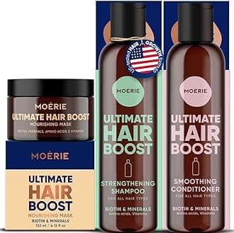- Ultimate Mineral Shampoo and Conditioner Set - Vegan Friendly, Paraben Free, Hair Growth Products for Longer, Thicker, Fuller Hair - Includes Hair Mask