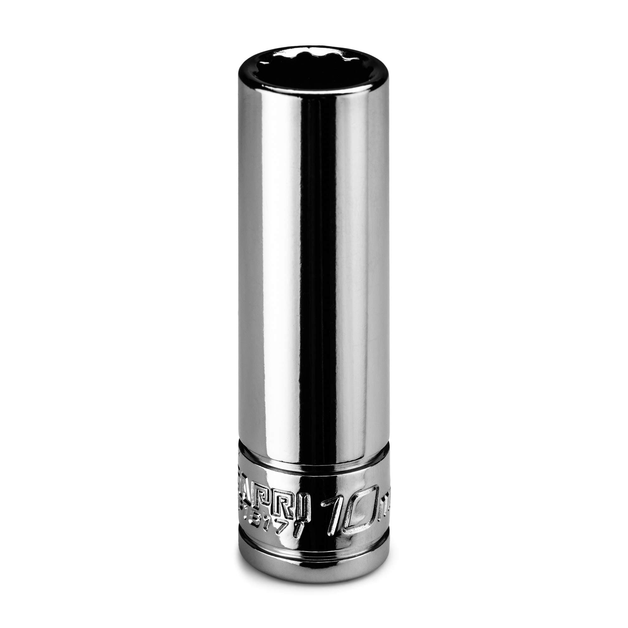 Capri Tools10 mm Deep Socket, 1/4 in. Drive, 12-point, Metric