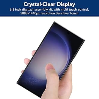 6.8 inch for S23 Ultra, LCD Display Digitizer S23ultra 5G S918B LCD Screen Replacement with Frame, EU International Version, Support Fingerprint (Green)