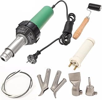 1600W Plastic Welding Hot Air Gun with 2Pcs Speed Welding Nozzle and Extra HE Rod Welding