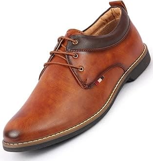 FAUSTO Men's Formal Lace Up Oxford Shoes for Office|Meetings|Daily|Comfort|Fashion|Stylish|Parties|Outdoor|Occasions|TPR Welted Sole (6-13 UK)