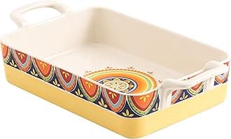 Bico Tunisian Stoneware Baking Dish, Lasagna Pan, Large Rectangular Baking Pan, Casserole Dish, Microwave, Dishwasher and Oven Safe