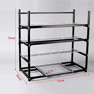 Bitcon Miner 19 GPU Frame Aluminum Mining Rig Open Air Case Stackable for Ethereum Mining Rig ETH BTC XMR Chassis Server Rack with 18 Fans