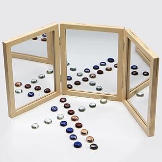 Montessori & Reggio Inspired Children Mirror, Preschool Classroom Essential, 3 Panels, 3-in-1 Folding, Small Mirror for Light Table Explore