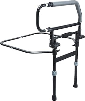 Sangohe Heavy Duty Bed Rail for Senior & Elderly and People Falling Out of Bed - Foldable Bed Assist Handle - 504E