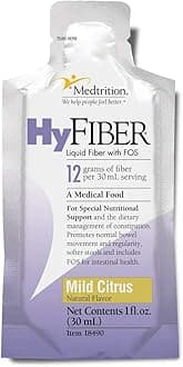 MedtritionHyFiber Daily Liquid Fiber for Regularity and Soft Stools, 12 Grams Soluble Fiber, 1 fl oz 25 Pack