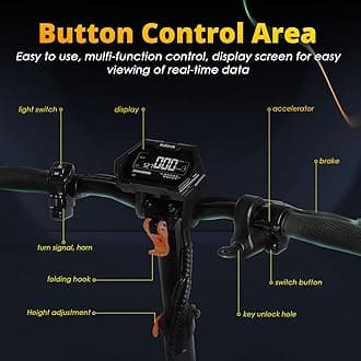 Kugookirin G2 Max Electric Scooter Adults with Seat, 48V/20AH Battery for 50 Miles Long Range, 1000W Motor Up to 35MPH, 4-Arm Shock Absorber, Foldable Commute Electric Scooter for Adult