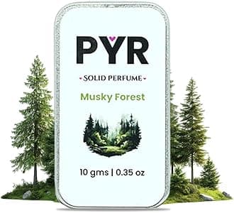 PYR Solid Perfume for Men & Women | Musky Forest Long-Lasting & Strong Fragrance | Non-Greasy & Travel-Friendly | Perfect for Date Night & Gifting | 10g