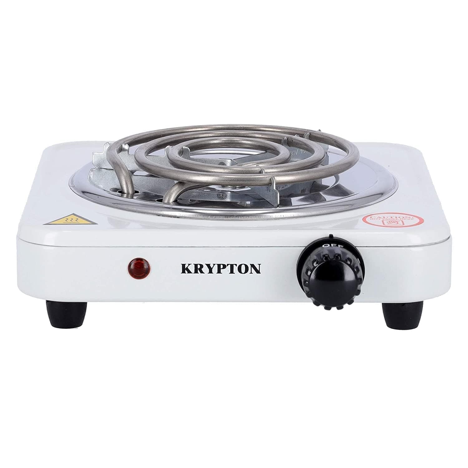 Krypton Single Burner Hot Plate for Flexible Precise Table Top Cooking - Cast Iron Heating Plate - Portable Electric Hob with Temperature Control for Home, Camping & Caravan Cooking