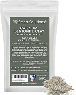 Calcium Bentonite Clay, 2 lb Pure Indian Healing Clay - All Natural for External Use | DIY Facial Treatments, Deodorants, Hair Masks