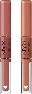 Shine Loud, Long-Lasting Liquid Lipstick with Clear Lip Gloss - Pack of 2 (Magic Maker, Goal Crusher)