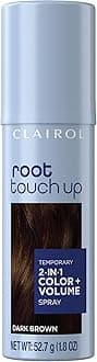 Root Touch-Up Color + Volume 2-in-1 Temporary Hair Coloring Spray, Dark Brown Hair Color, Pack of 1 - Packaging May Vary