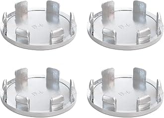 4pcs 54mm Dia Wheel Tyre Center Hub Caps Cover 6 Clips for Auto Vehicle (Chrome)