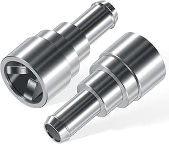 800-409HP Coolant Connector HVAC Heater Hose Connector For Buick/GMC/Lincoln Select Models, Inlet/Outlet 3/4In, Tube x 5/8In, Stainless Steel (2-PACK)