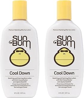 Cool Down Aloe Vera Gel | Vegan and Hypoallergenic After Sun Care with Cocoa Butter to Soothe and Hydrate Sunburn Pain Relief | 8 oz