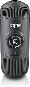 WACACO Nanopresso Portable Espresso Machine, Evolution of the Minipresso, Maximum Pressure 18 Bar, Travel Coffee Maker, No Need for Battery, Manual Operated, Grey