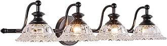 Black Bathroom 29.7" Vanity Light Farmhouse Vanity Lights Vanity Lighting Fixtures