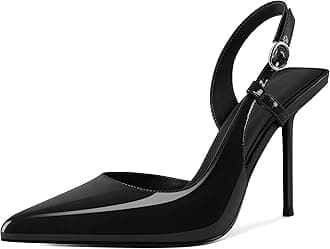 YODEKS Women's Slingback Heels Pointed Toe D'Orsay High Heel Pumps 4 Inch Shoes US Size 5-13