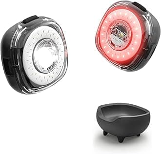 Smart Bike Light System - Sync Front & Rear LED Light, Custom Brightness, Flash Pattern, Day/Night mode, Turn Signals, Brake lights, Bicycle Accessories for Night Riding