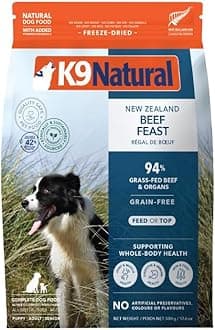 K9 Natural Freeze Dry Dog Food Beef Feast 17.6 oz (500 g) - Freeze Dry Total Nutrition Food for Dogs