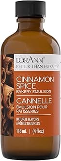 Lorann Oils Bakery Emulsions Natural and Artificial Flavor 4oz-Cinnamon Spice, Other, Multicoloured