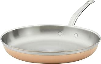 CopperBond Collection - 100% Pure Copper Frying Pan, Induction Cooktop Compatible, 12.5-Inch