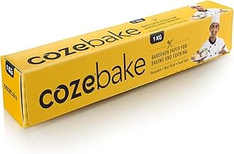COZE Baking Paper (1 Kg) | Pack Of 1 | 100% Oven & Microwave Safe Upto 240°C | No Added Wax Or Coating | 100% Food Safe, Fda Approved | Butter Paper Roll | Parchment Paper For Baking Cake,Standard